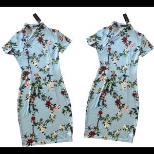 Baby blue floral dress